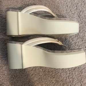 Coach womens wedges and Michael Kors golden gladiator sandals